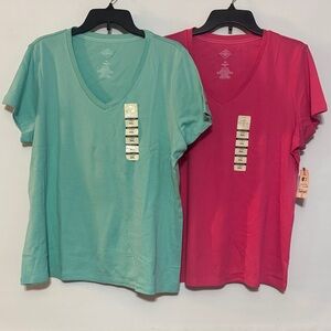 St. John's Bay Short Sleeve V-Neck Tees